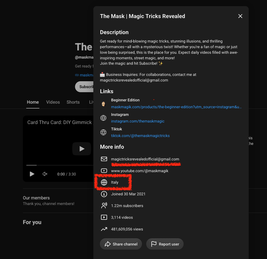 Youtube Italy